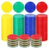 PLAFOPE 400 Pcs Poker Chips Set Made of Sturdy Ps Material, Compact and Sturdy Tokens for Counting Activities and Mathematical Calculations, Game Chips for Bingo and Reward Events