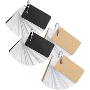 PLAFOPE 4pcs Students Blank Flashcards for Creative Writing and Travel Diaries, Paper Material with Timeless Design, Portable DIY Flash Cards for Studying and Memory Practice
