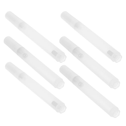 PLAFOPE 6pcs Refillable Paint Marker Empty Pens with 4.5mm round Tips, Plastic Body for Graffiti Painting and DIY Labels on Plastic and Paper Surfaces