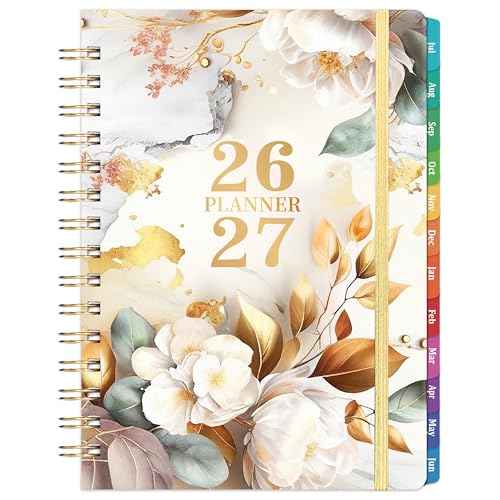 Planner 2026-2027 - Planner 26-27 Weekly and Monthly, Jul.2026 - Jun.2027, 8.5" x 6.4", 2026-2027 Calendar Planner with Monthly Tabs, Back Pocket, Sturdy Binding