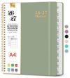 Planner 2026-2027, 8.5" x 11" Weekly and Monthly Academic Year Planner Calendar, July 2026 - June 2027, Hardcover Large School Planning Agenda With Tabs, Perfect for School & Office Supplies, A4, Green