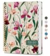 Planner 2026-2027, Academic Planner Weekly and Monthly, Jul 2026 - Jun 2027, Spiral Bound School Planning Tool with Tabs and Pocket, Perfect for Students & Teacher, 6.3" x 8.5", Iris Peony
