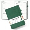 Planner 2026-2027, Academic Weekly and Monthly Calendar Planner from July 2026 - June 2027, Hardcover Leather Daily Agenda Book with Tabs, College School Organizer for Student Teacher, A5 (5.75" x 8.38"), Green