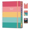 Planner 2026-2027 Monthly and Weekly Academic Planner July 2026 - June 2027, Hardcover Calendar 2026-2027 Agenda Daily Planner for Student Teacher School Office Supplies, 6" x 8.3", Happy Stripe