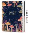 Planner 2026–2027, Academic Year Monthly & Weekly Calendar Book, Jul 2026–Jun 2027, Hardcover Organizer with Tabs, Student & Teacher Planner, 6.3" x 8.5", Mushroom Party