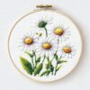 Plant Flower Cross Stitch Kits for Beginners Adults,11 CT Patterns Dimensions Embroidery Kits Arts Craft Kits, Home Decor 13.7 x 13.7in,35x35cm（2 D