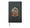 Plant Garden Stillness Happy Bear Flowers Jungle Hardcover Journal, Black