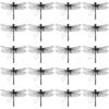 plantoky 20 Pcs 3D Artificial Dragonfly Clips Set