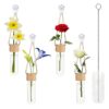 Plant Propagation Station - 4.33-Inch Glass Tube | Wall-Mounted Container, Clear Hydroponic Device | Hanging Flower Pot, Desktop Terrarium for Home Office Bedroom Living Room