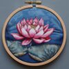 Plant Water Lily Cross Stitch Kits for Beginners Adults,11 CT Patterns Dimensions Embroidery Kits Arts Craft Kits, Home Decor 13.7 x 13.7in,35x35cm（3 A