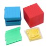 Plastic Base Ten Blocks Classroom Set, Math Interactive Hands On Base Ten Blocks Learning Tools Math Cubes Math Counters Counting Cubes for Math Learning Tools