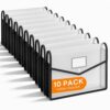 Plastic Expanding File Folder, Folders for Documents with Snap Closure