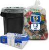 PLASTIC PRINCE 55 Gallon Trash Bags Made in USA Clear Heavy Duty Garbage Bags 38 x 58 1.2 Mil Leak Resistant Liners for 44-55 Gallon Trash Cans, Pack of 100