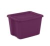 Plastic Storage Tote Box with Lid, 18 Gallon, Magenta