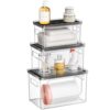 Plastic Trash Bag Holder Dispenser,Under Sink Organizer,Black lid 3P