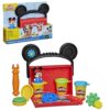 Play-Doh Disney Junior Mickey Mouse Clubhouse, On-the-Go Garage Mickey Mouse Playset, Arts & Crafts Preschool Toys for Kids 2+