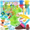 PLAY Dinosaur Dough Toys Set for Kids Ages 4-8 , Non-Toxic Cans/6