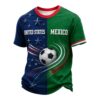 Playeras de USA Jersey Men's USA 2026 Soccer Jersey Short Sleeve Athletic T-Shirt Blue Digital Print Star Graphic Activewear for World Soccer Fans Tops Blue-2 Medium