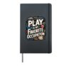 Play Is My Favorite Occupation Puzzle Design Hardcover Journal, Black