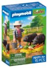 Playmobil Farmer with Pot Bellied Pig