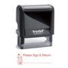 Please Sign & Return Self-Inking Teacher Stamp, 3/4" x 1-7/8", Classroom Feedback Stamp, Pre-Inked Rubber Stamp for School, Office & Documents