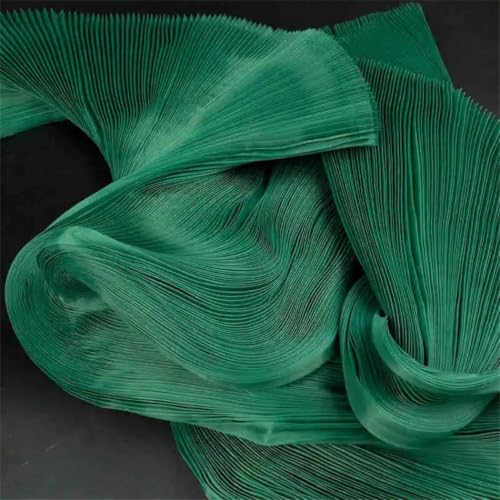 Pleated Organza Fabric Small Wrinkle Stiff Wide Shape Stage Decoration Handmade Fashion Dress Designer Fabric