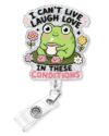 Plifal Funny Frog Nurse Badge Reel