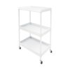 PLITEDDE 3 Tier Rolling Utility Cart with Locking Wheels White