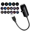 Plug and Play Star Projector Night Light – HD Glass Lens, 360° Flexible Neck, USB Powered, Interchangeable Theme Discs, Portable Galaxy Lamp for Bedroom, Home Theater, Car, or Travel (17 Slides)
