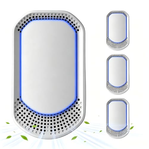 Plug In Air Ionizer 4 Pack, Air Purifier Ionizer Negative Ion for Home Bedroom, Small Air Purifier for Pet Odor Smoke Dust, Ozone Free Room Air Purifier, Quiet Air Freshener Plug in