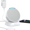 PlusAcc Stand for Pop with USB-C and USB-A Charging Ports, Table Holder Base Station for Charge Cellphones and Earbuds, Non-Slip Base (White)