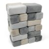 Plush Blocks Mini Foam Building Blocks for Kids (24-Blocks) - Soft Building Blocks for Toddlers, Plush Stackable Foam Blocks, Indoor Play Toy for Kids, Stacking & Sensory Play Set (Castle Rock)