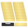 Plushly 24 Pack Blank Name Tags with Pins, 1 x 3 Inches Personalized Reusable Plastic ID Name Badge with Clip for Clothes Office Workers Employee DIY Custom, Brushed Gold