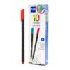 Plus Office – 10 Fine Point Markers 0.4 mm, Ideal for Writing, Painting and Drawing, School Pens with Fine Point, Water-Based Coloured Ink (Red)
