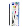 Plus Office – 10 Fine Point Markers, 0.4 mm, Ideal for Writing, Painting and Drawing, School Pens with Fine Point, Water-Based Coloured Ink (Night Blue)