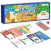 Pluspace Card Board Game for Kids, Adult Card Games for Families, Interactive Double Sided Board 290 Cards 2+ Players Fun Cards for Game Night Party Travel Games for Kids Ages 6+