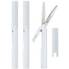 Plus Pen Style Compact Twiggy Scissors with Cover, 3-Pack White