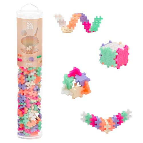 PLUS PLUS 240 Piece Pearl Mix Tube - Mini Interlocking Building Blocks Set, Stem Toys for Kids - Sensory Bin Fillers/Math Manipulatives Classroom Must Haves Gifts for Boys & Girls