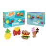 PLUS PLUS Big Food Activity Set, 50 Pieces - Construction Building STEM Toy, Interlocking Large Puzzle Blocks for Toddlers and Preschool
