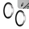 Pniwuno 2PCS Car Lens Guard Protective Cover Kit, Clear Anti-Collision Car 360 Panoramic Camera Lens Protector, Waterproof Anti-Glare Rear Scratch Backup Camera Protective Cover (Black)