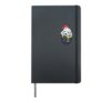 Pocket Santa Poodle Cute Christmas In July Dog Summer Xmas Hardcover Journal, Black