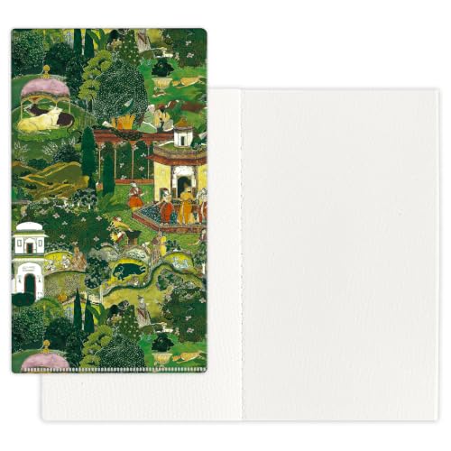 Pocket Size Watercolor Paper Refills 8.25"x4.25", 300gsm Thick Watercolor Inserts with PVC Sleeve Holder, 8 Sheets Art Paper for Sketching, Journaling & Mixed Media Creation,Cattle Garden