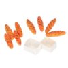 POENVFPO 40Pcs Dollhouse Miniature Bread Set, High Simulation Resin Food with 10 Bases for Kids Gifts