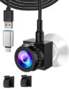 Poeubmo 1080P Center Screen Webcam with Microphone Center Screen Webcam USB C/A for PC and Laptop, Middle Screen Camera Adjustable Focus, Center Cam for Windows/macOS 01
