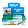 Pointer Refillable Whiteboard Markers Green Ink – Chisel Tip for Bold & Precise Writing, Low Odor Liquid Ink, Easy Refill Design, Dry Erase Markers for School, Office & Home – 12 Pack