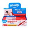Pointer Refillable Whiteboard Markers Red Ink – Chisel Tip for Bold & Precise Writing, Low Odor Liquid Ink, Easy Refill Design, Dry Erase Markers for School, Office & Home – 12 Pack
