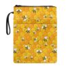 Pointodoor Bees Book Sleeve for Book Lovers with Strap Washable Fabric Book Protector Pouch Paperback Hardcover Book Cover Storage Bag for Teen Adult Book Lover, 11.4 x 8.7 Inch