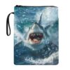 Pointodoor Washable Book Sleeve with Front Pocket Shark Book Covers for Paperback Zipper Book Protector Pouch for Teen Girls Adult Book Lover, 11.4 x 8.7 Inch