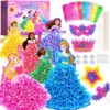 Poke Arts and Craft Kits for Girls, Princess Crafting Set for Kids Age 4-8