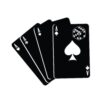 Poker Cards Dice Metal Wall Art Metal Outdoor Decor Metal Signs Modern Retro Rustic Abstract Elegant Funny Wall Decor Living Room Office Apartment (Black,24inch)